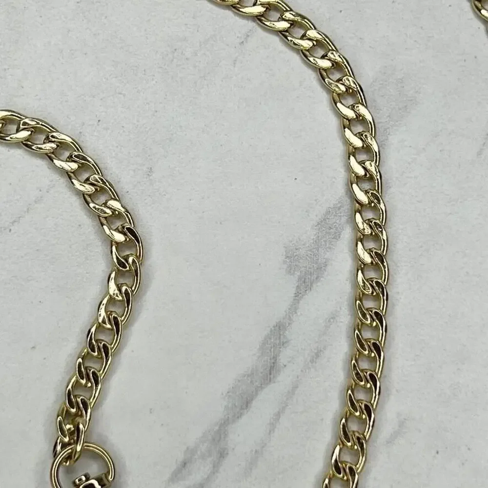 Gold Tone Skinny Chain Link Purse Handbag Bag Replacement Strap ✨